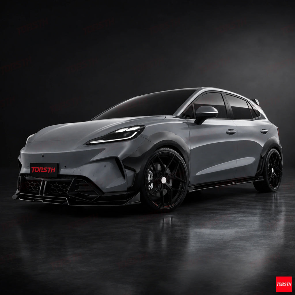 TBRO Style ABS Body Kit for 2025+ MG4 EV mulan, Front 3 Quarter View.