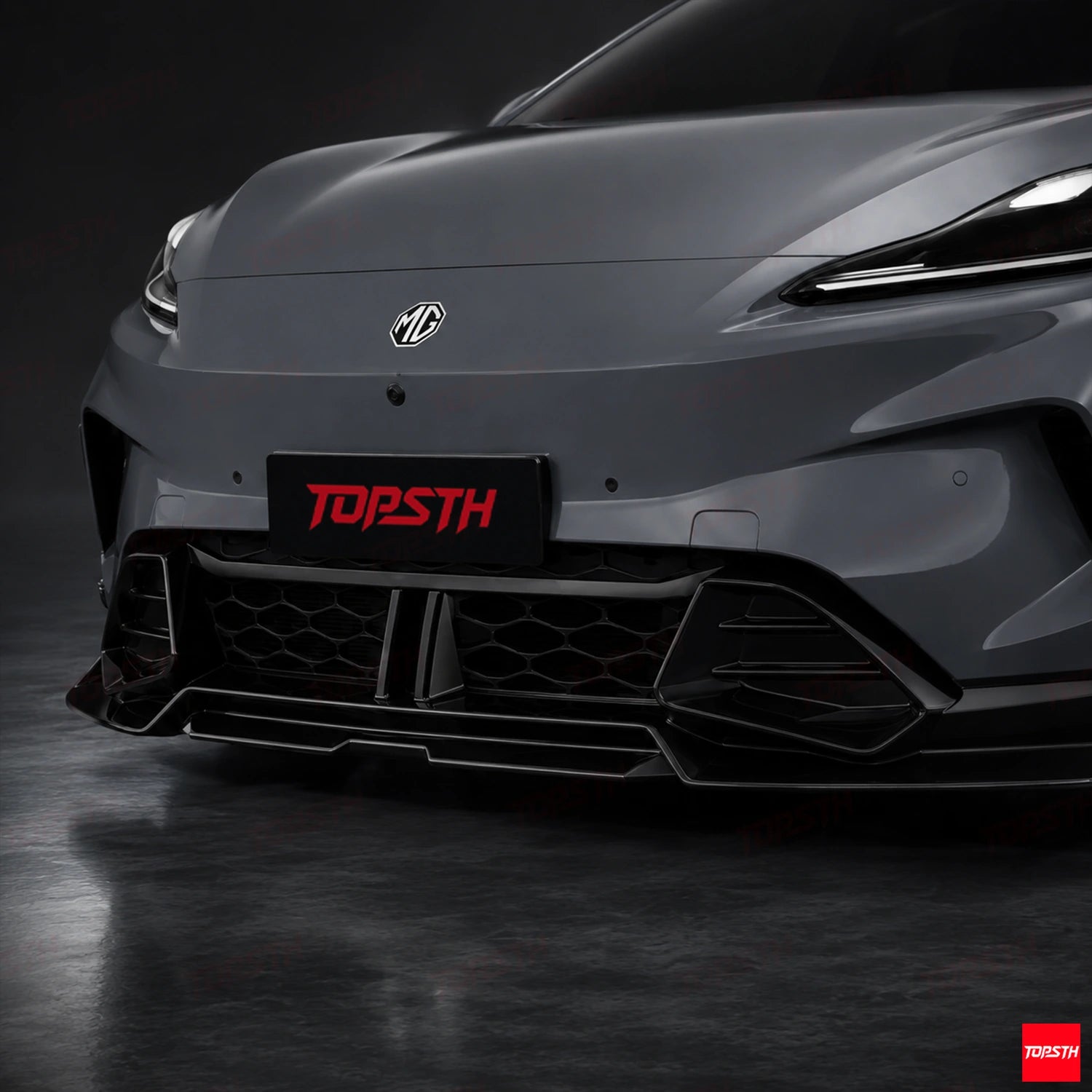 TBRO Style ABS Body Kit for 2025+ MG4 EV mulan, Front Lip Close Up.