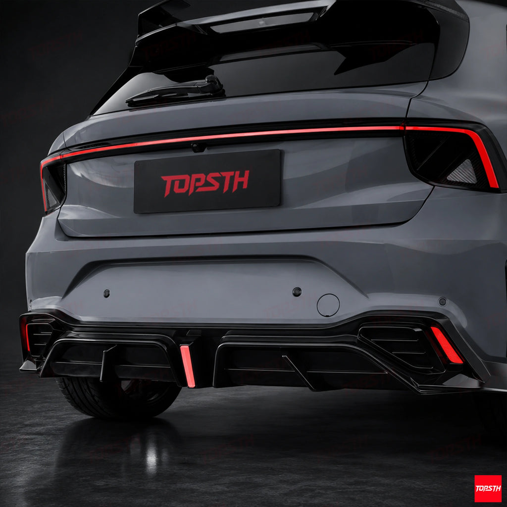 TBRO Style ABS Body Kit for 2025+ MG4 EV mulan, Rear Diffuser Detail.