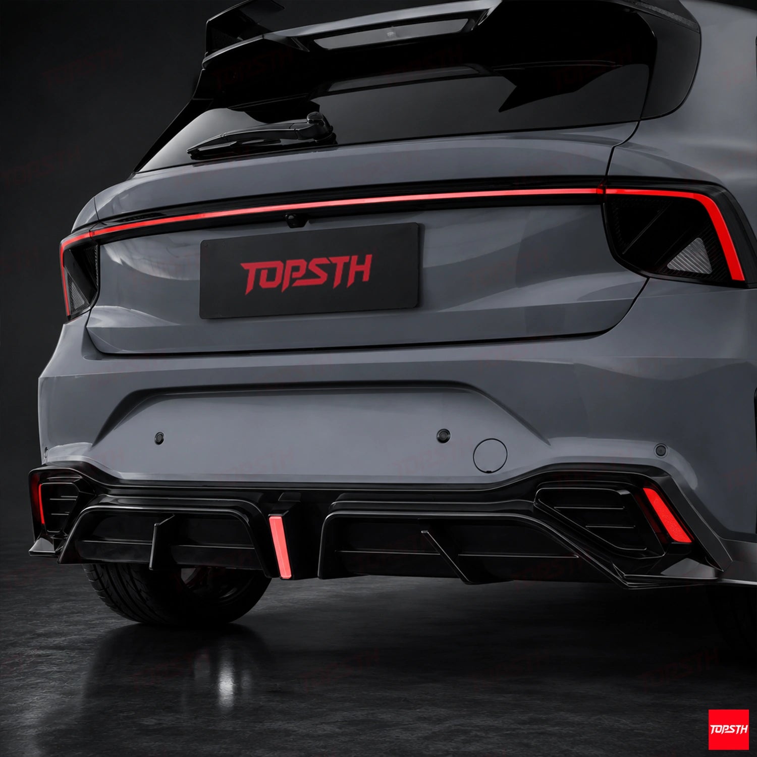 TBRO Style ABS Body Kit for 2025+ MG4 EV mulan, Rear Diffuser Detail.