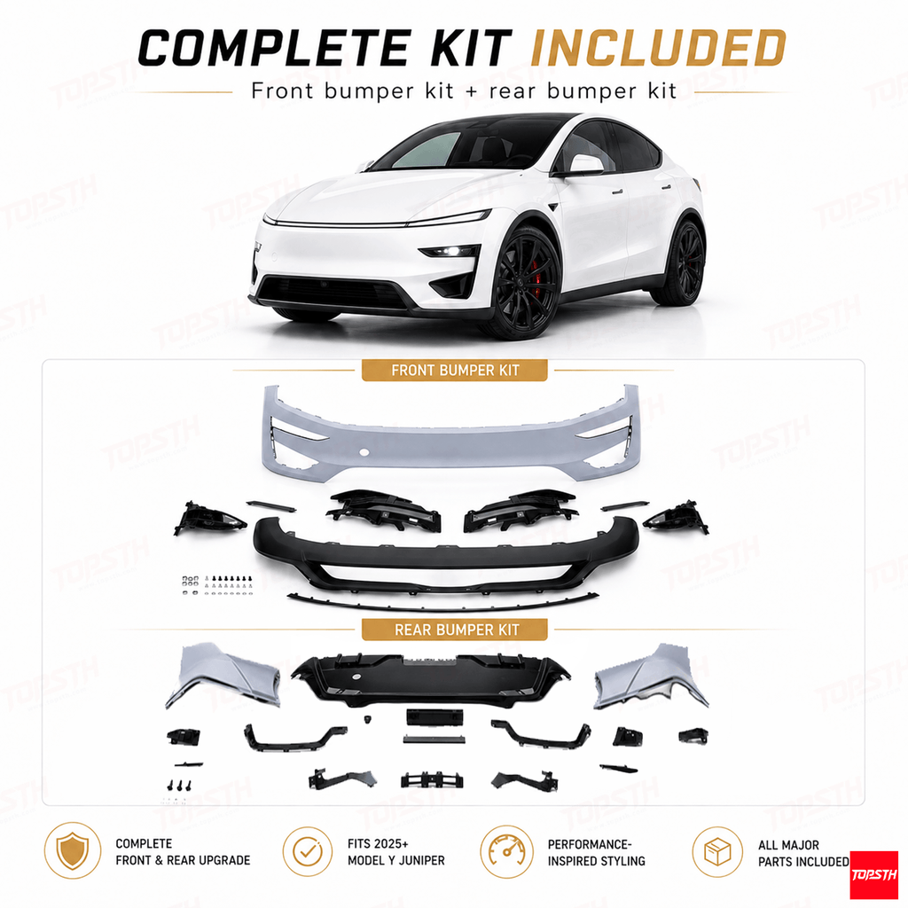 2025+ Tesla Model Y Juniper Performance Style Front & Rear Bumper Conversion Kit