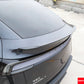 Rear view of the gloss black OEM Performance Pro Style spoiler installed perfectly on a Tesla Model Y Juniper trunk.