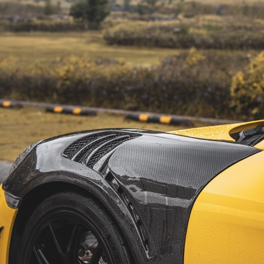 Porsche TAKD Pre-Preg Carbonfaser-Kotflügel vorn für 718 Cayman &amp; Boxter 