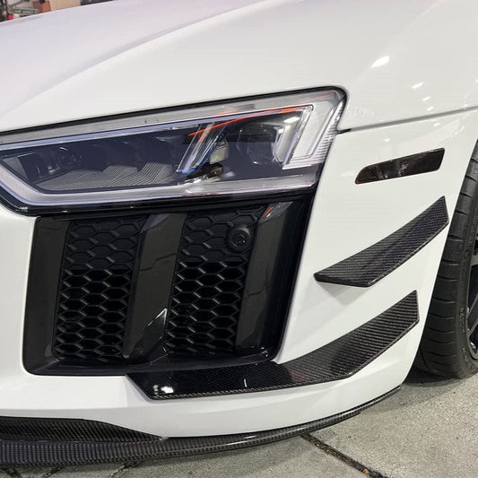 Canards delanteros de fibra de carbono Audi para R8 Gen 2