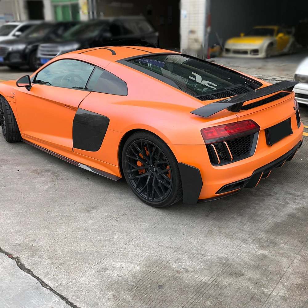 Audi R8 Gen 2 PFL Carbon Fiber Rear Upper Bumper Spats - TOPSTH Designs