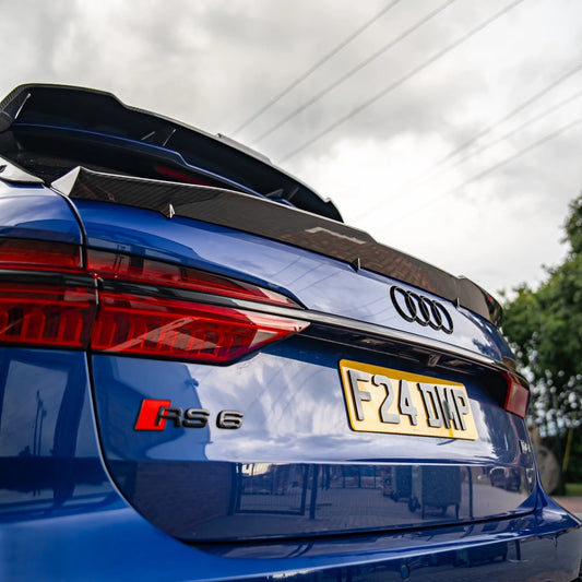 Audi Pre-Pregged Carbon Fiber Topsth Designs Rear Middle Spoiler for C8 RS6 (2019+)