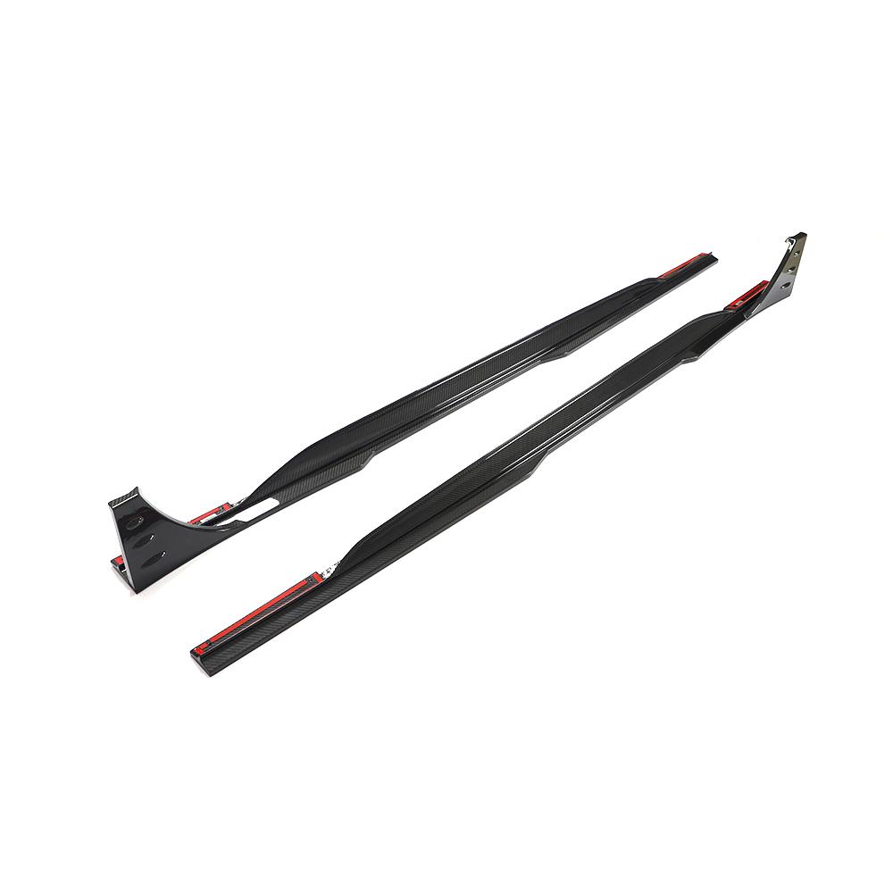 Audi Pre-Pregged Carbon Fiber Topsth Designs Side Skirts for C8 RS6 & RS7 (2019+)