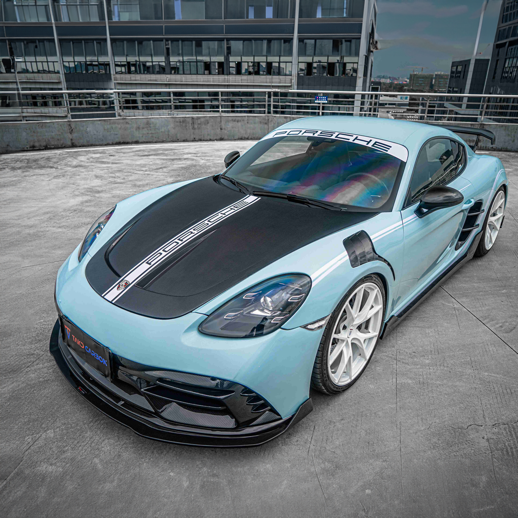 Porsche TAKD V2 Pre-Preg Carbonfaser-Motorhaube für 718 Cayman &amp; Boxter 