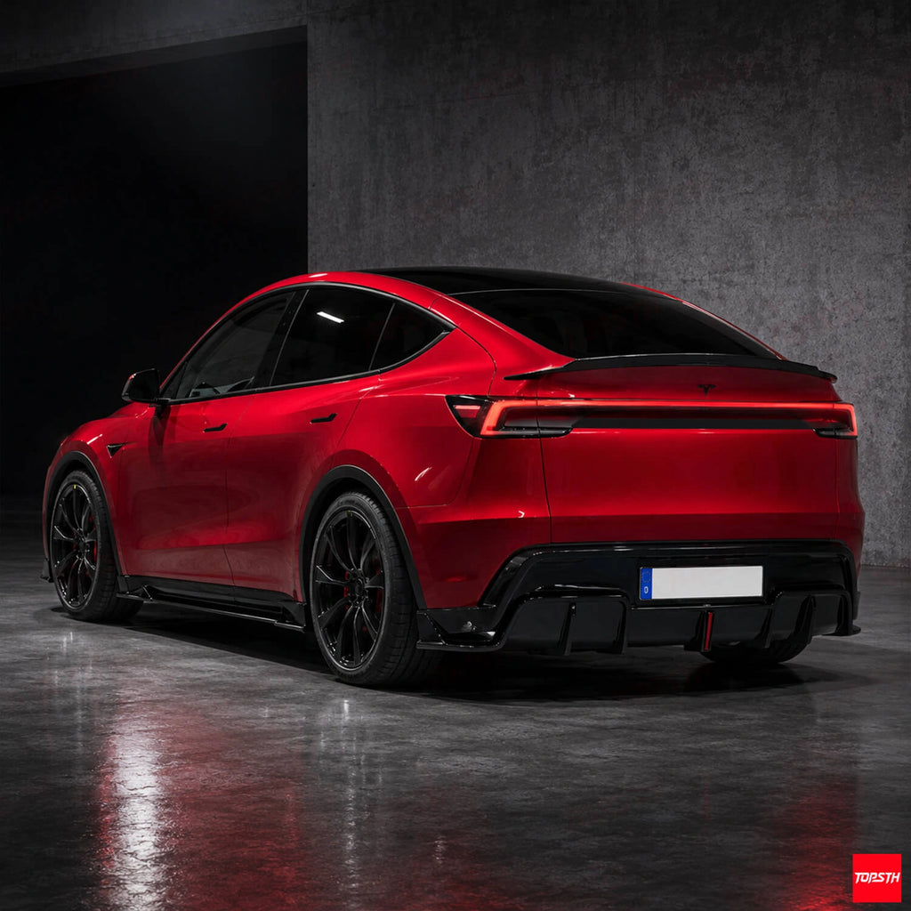 TOPSTH Xtan Style ABS Body Kit for 2025+ Telsa YL/YYY, Rear 3 Quarter View.
