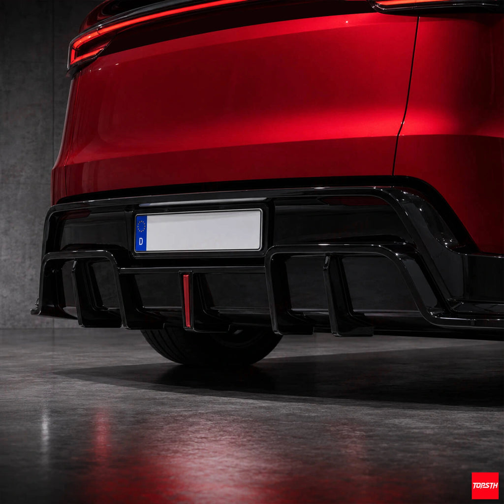 TOPSTH Xtan Style ABS Body Kit for 2025+ Telsa YL/YYY, Rear Diffuser Detail.