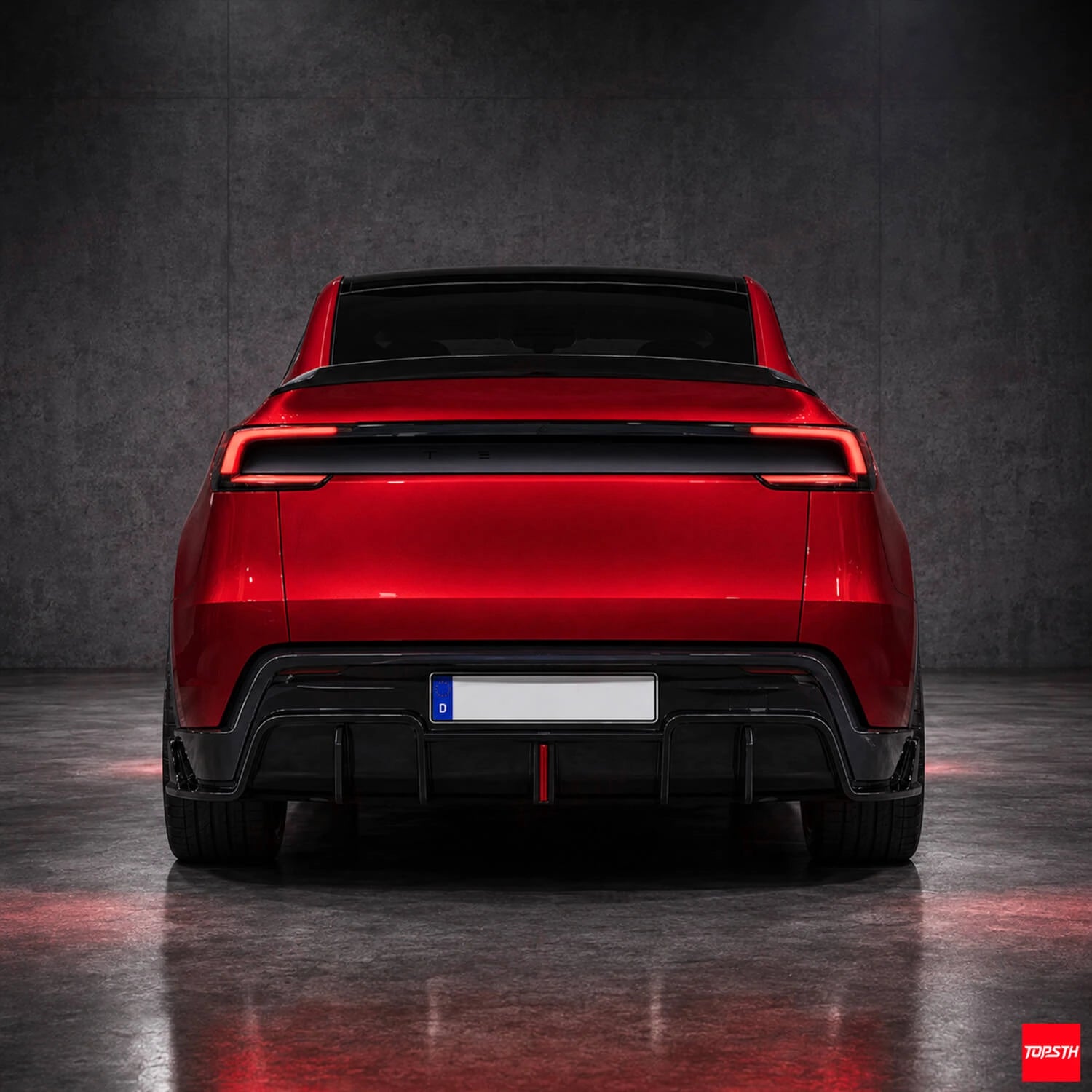 TOPSTH Xtan Style ABS Body Kit for 2025+ Telsa YL/YYY, Rear View.