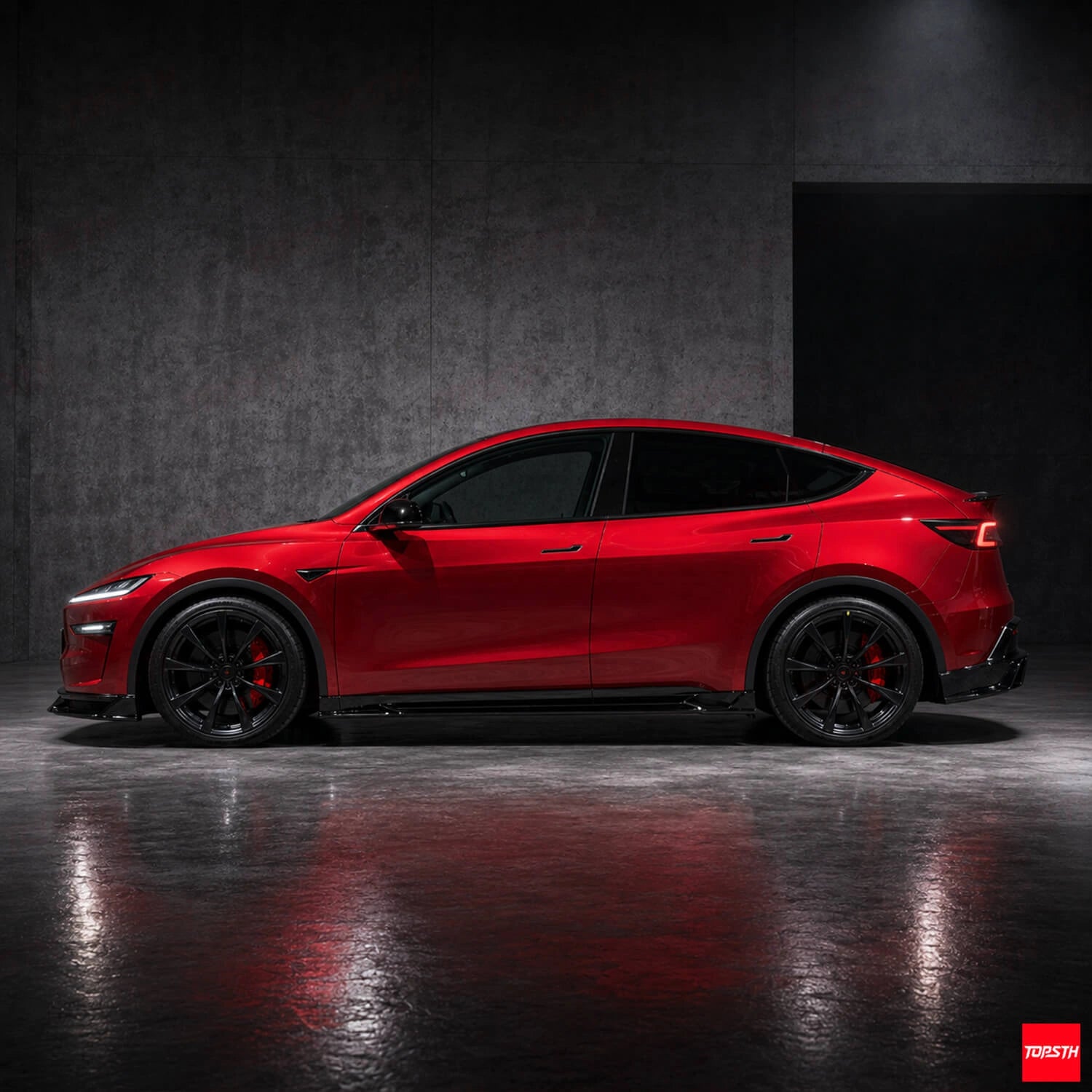 TOPSTH Xtan Style ABS Body Kit for 2025+ Telsa YL/YYY, Side Profile.
