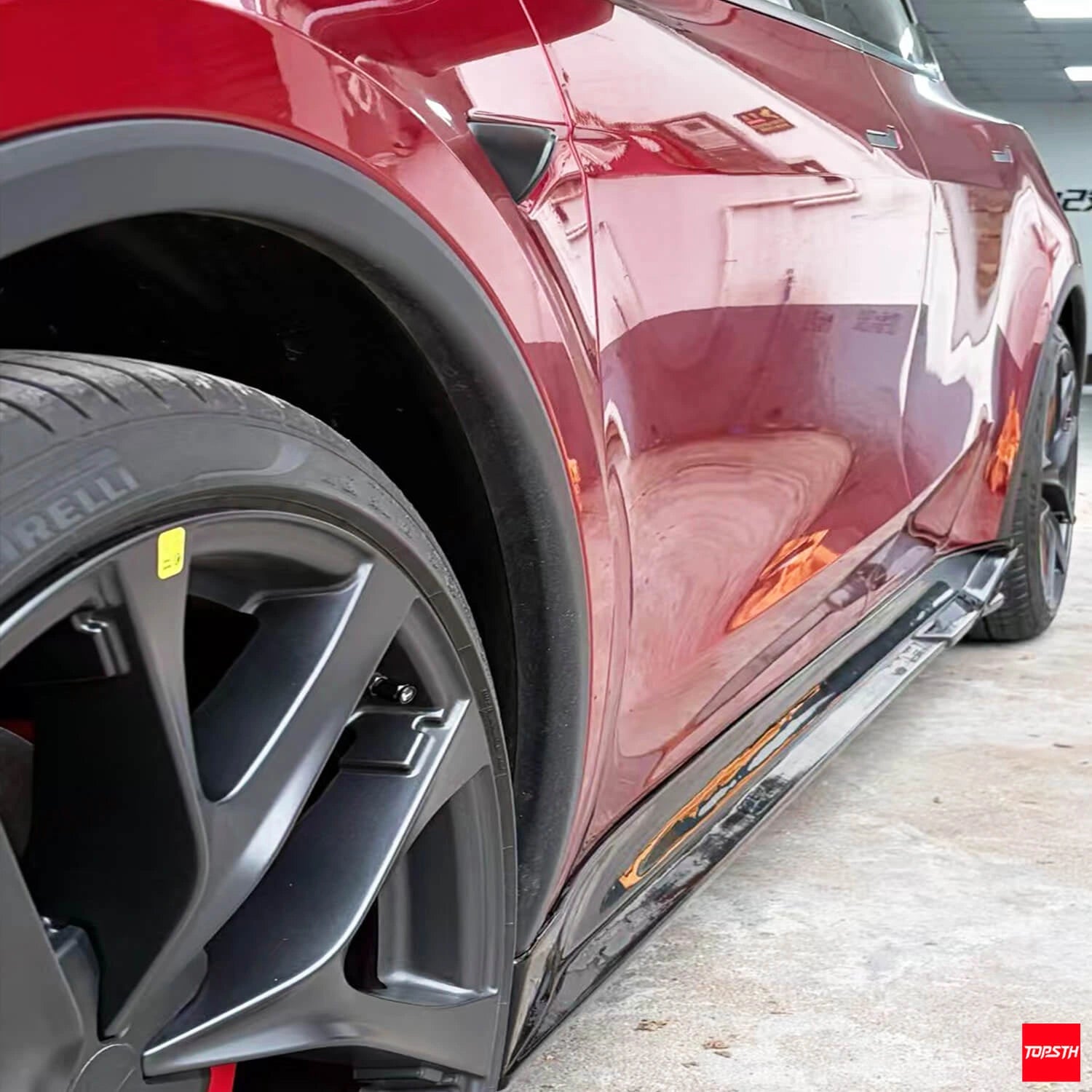 TOPSTH Xtan Style ABS Body Kit for 2025+ Telsa YL/YYY, Side Skirts Detail.