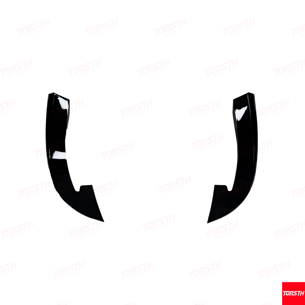 Black car window deflectors on a white background with Topsh logo.