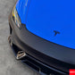 High-angle view showing the sleek lines of the ABS front bumper for Tesla Model 3 Highland.