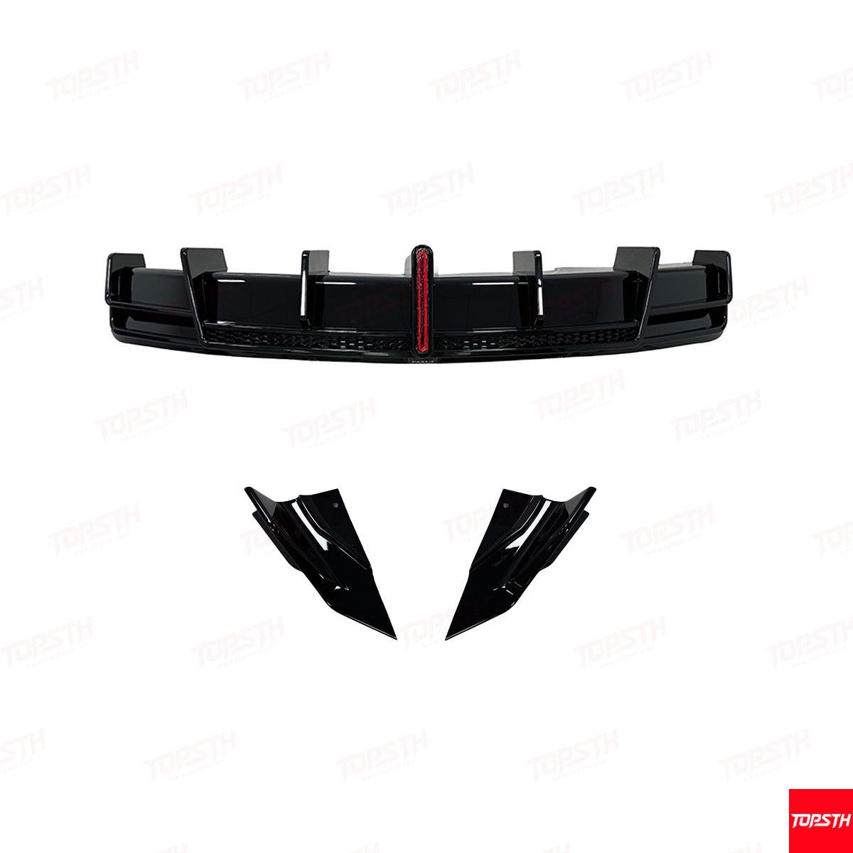 Black car bumper with red accent on a white background, featuring the Torstein brand logo.