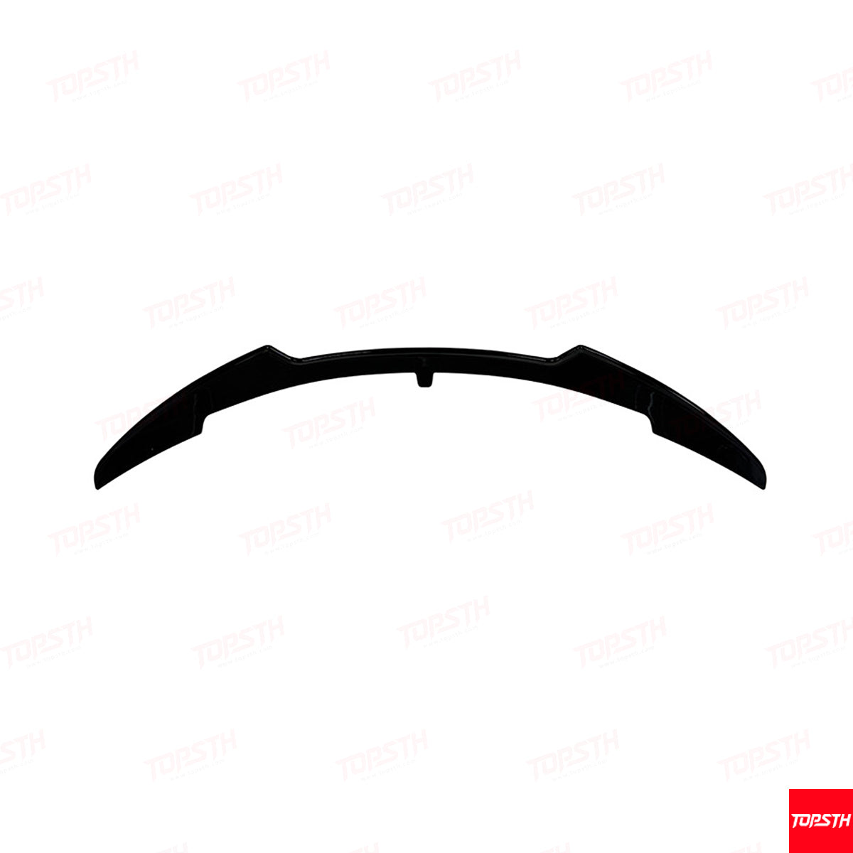Black car spoiler on a white background with 'Topsh' branding.