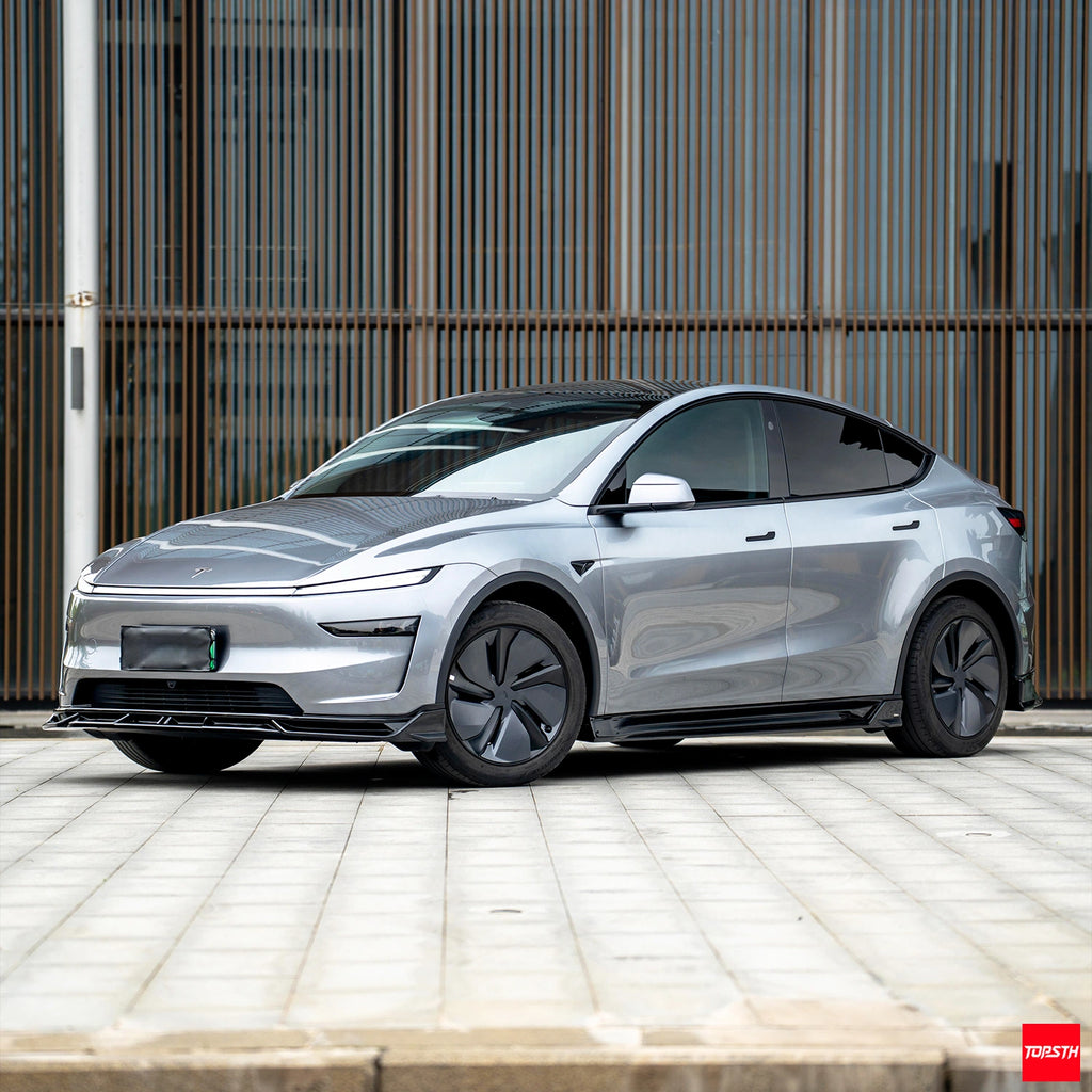 TOPSTH BOTC Style ABS Body Kit for 2025+ Tesla Model Y juniper, Front 3 Quarter View.