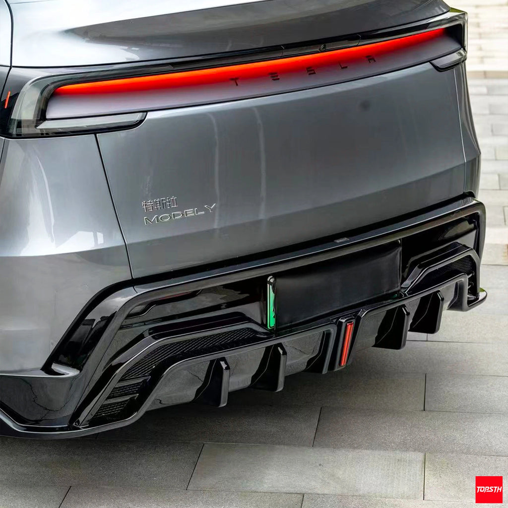 TOPSTH BOTC Style ABS Body Kit for 2025+ Tesla Model Y juniper, Rear Diffuser Detail.