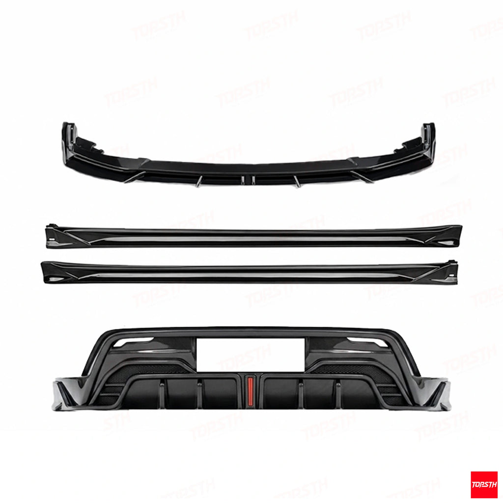 TOPSTH BOTC Style ABS Body Kit for 2025+ Tesla Model Y juniper, Front 3 Quarter View.