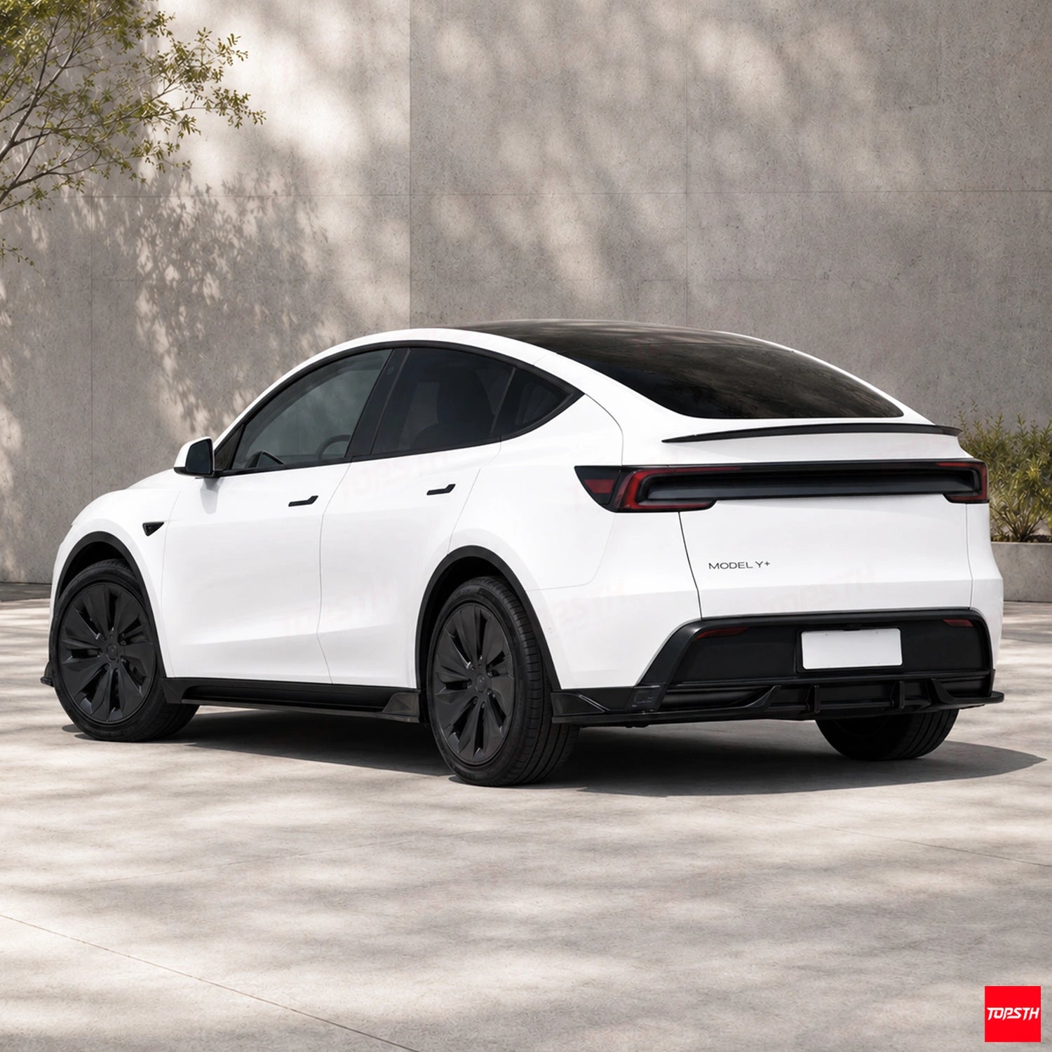 TOPSTH RES Style ABS Body Kit for 2025+ Tesla Model Y juniper, Front Lip Close Up.