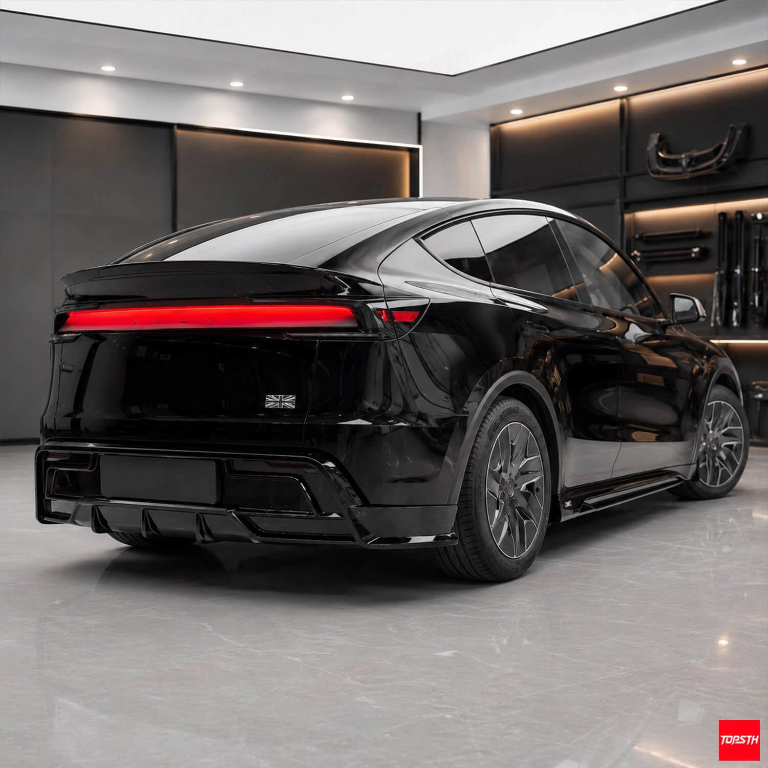 TOPSTH MRK Style ABS Body Kit for 2025+ Tesla Model YL, Rear 3 Quarter View.