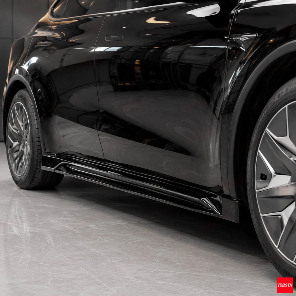 TOPSTH MRK Style ABS Body Kit for 2025+ Tesla Model YL, Side Skirts Detail.