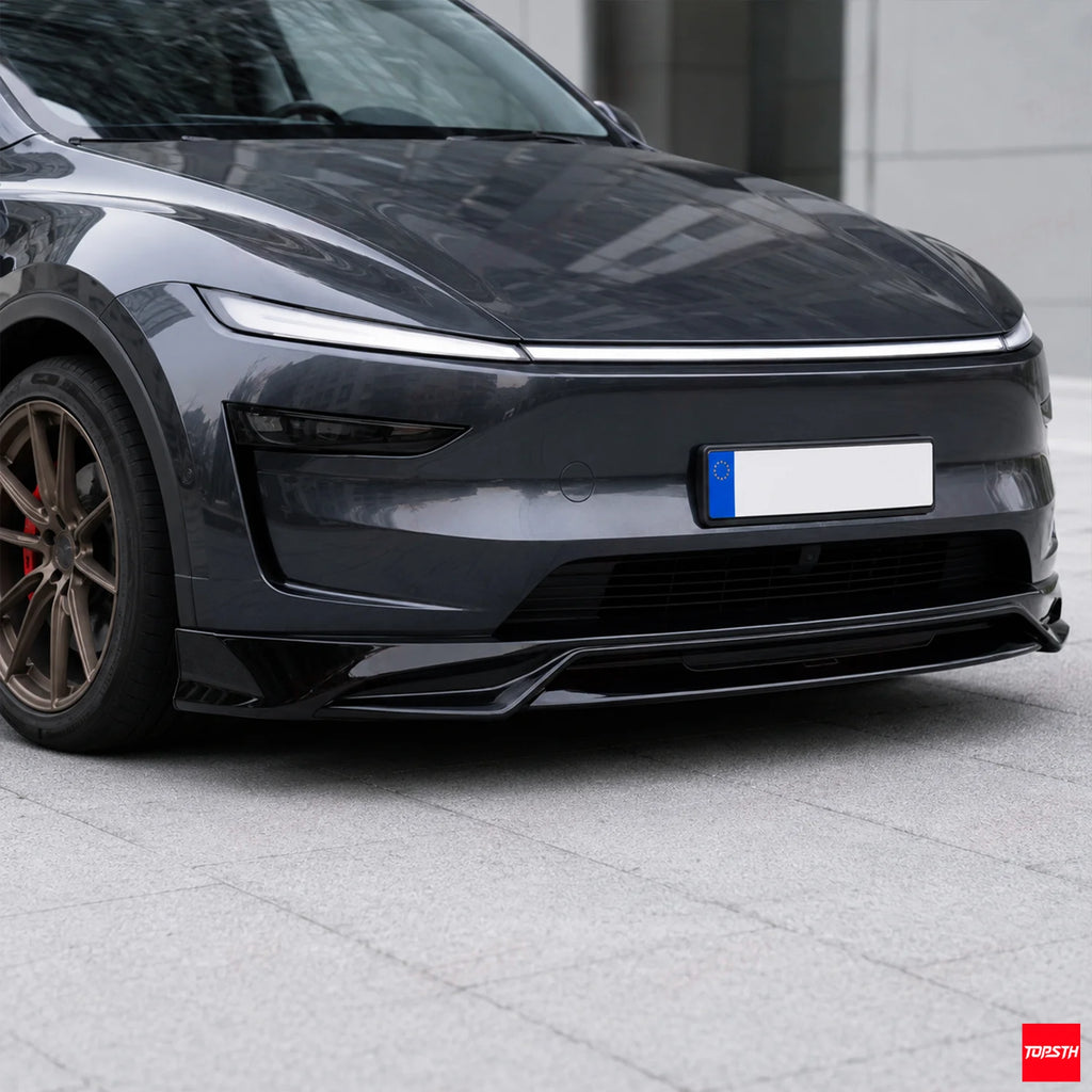 TOPSTH SP Style ABS Body Kit for 2025+ Tesla Model YL/YYY, Front Lip Close Up.