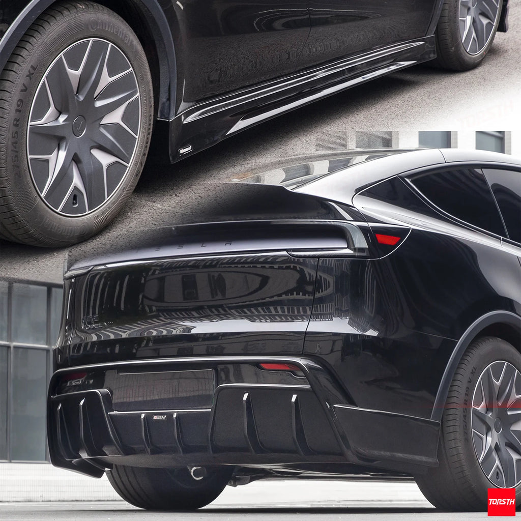  TOPSTH SP Style ABS Body Kit for 2025+ Tesla Model YL/YYY, Front Lip Close Up.