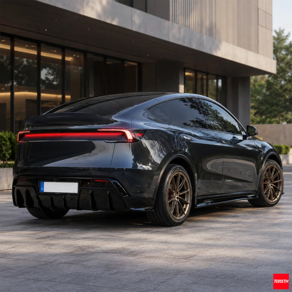 TOPSTH SP Style ABS Body Kit for 2025+ Tesla Model YL/YYY, Rear 3 Quarter View.