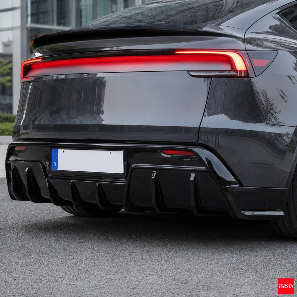 TOPSTH SP Style ABS Body Kit for 2025+ Tesla Model YL/YYY, Rear Diffuser Detail.