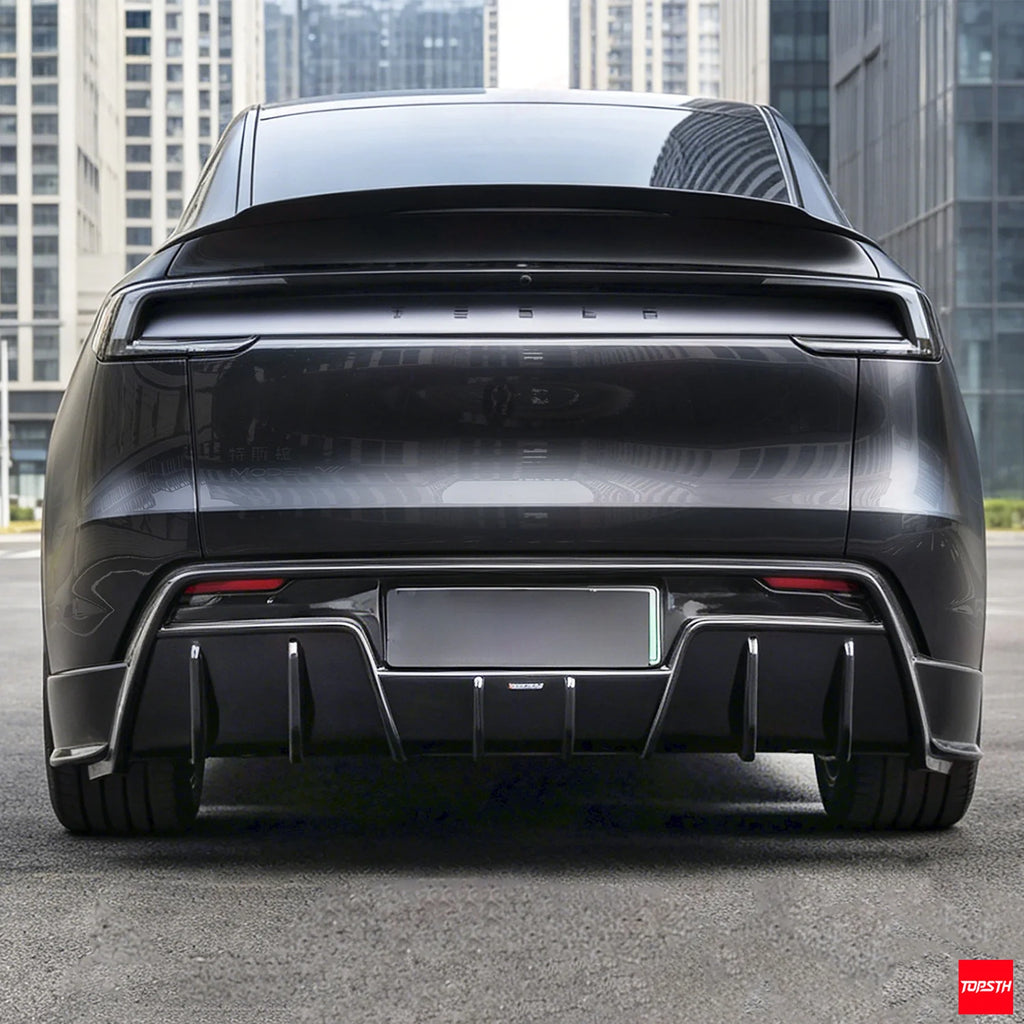 TOPSTH SP Style ABS Body Kit for 2025+ Tesla Model YL/YYY, Rear Diffuser Detail.