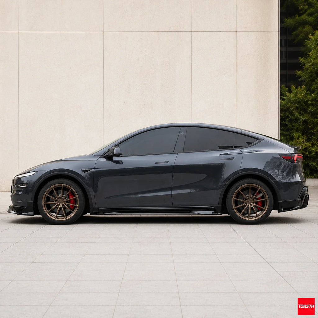 TOPSTH SP Style ABS Body Kit for 2025+ Tesla Model YL/YYY, Side Profile.