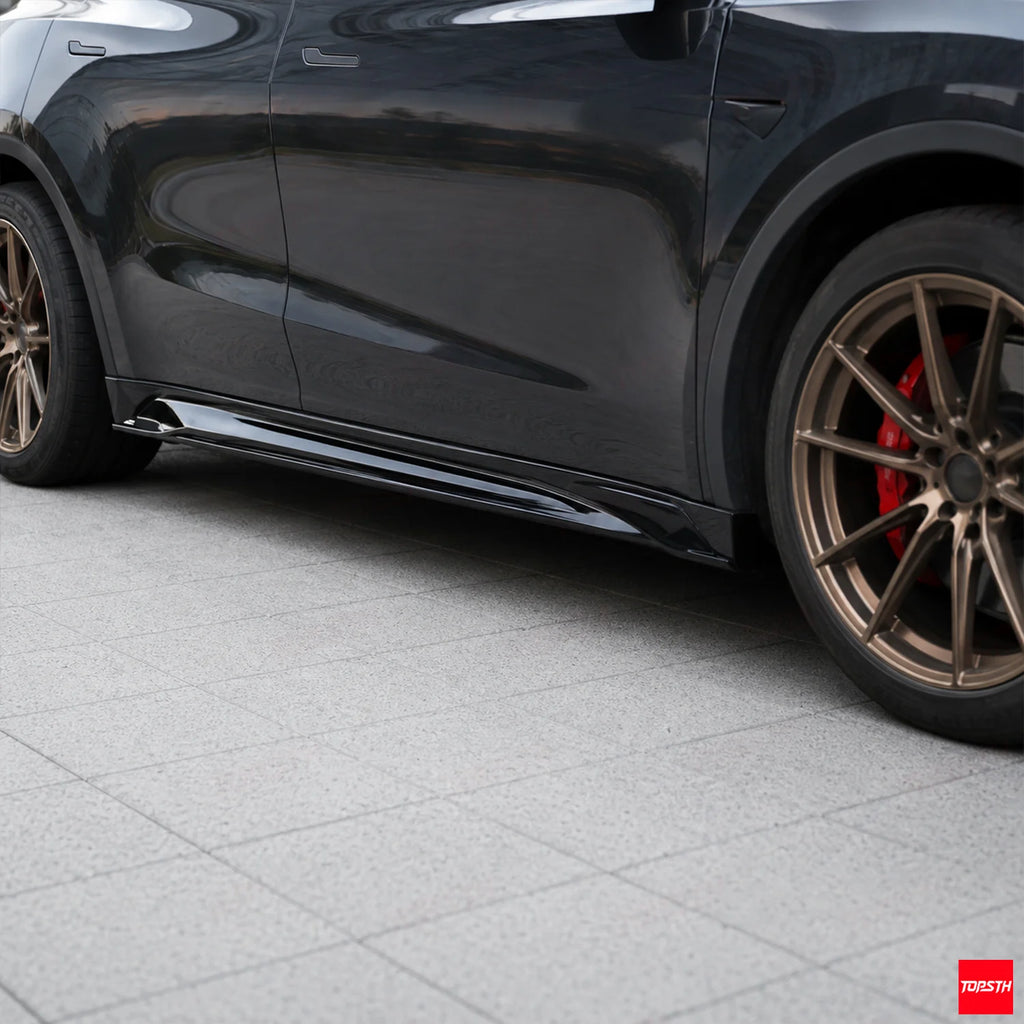 TOPSTH SP Style ABS Body Kit for 2025+ Tesla Model YL/YYY, Side Skirts Detail.