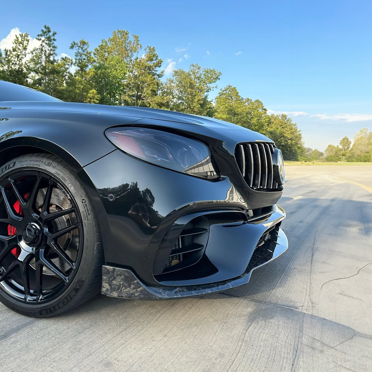 Mercedes W213 E63 Carbon Fiber Front Splitter - Brabus Style