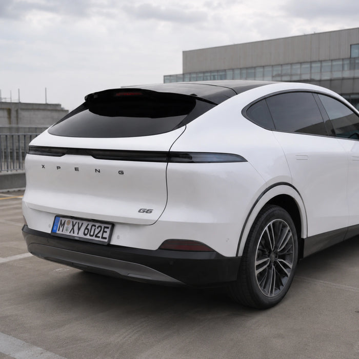TOPSTH Sport Style ABS Rear Spoiler for 2025+ XPeng G6, Rear 3 Quarter View.