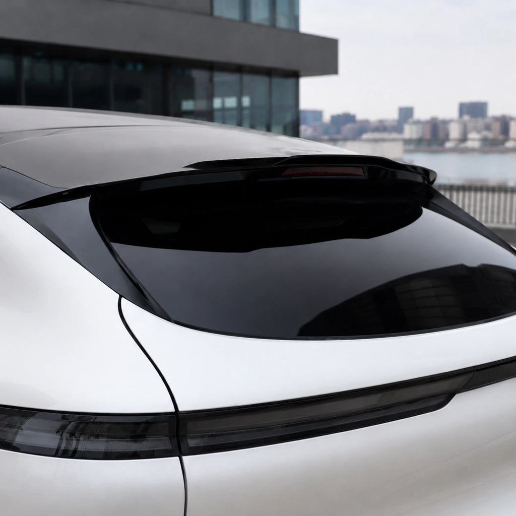 TOPSTH Sport Style ABS Rear Spoiler for 2025+ XPeng G6, Rear 3 Quarter View.