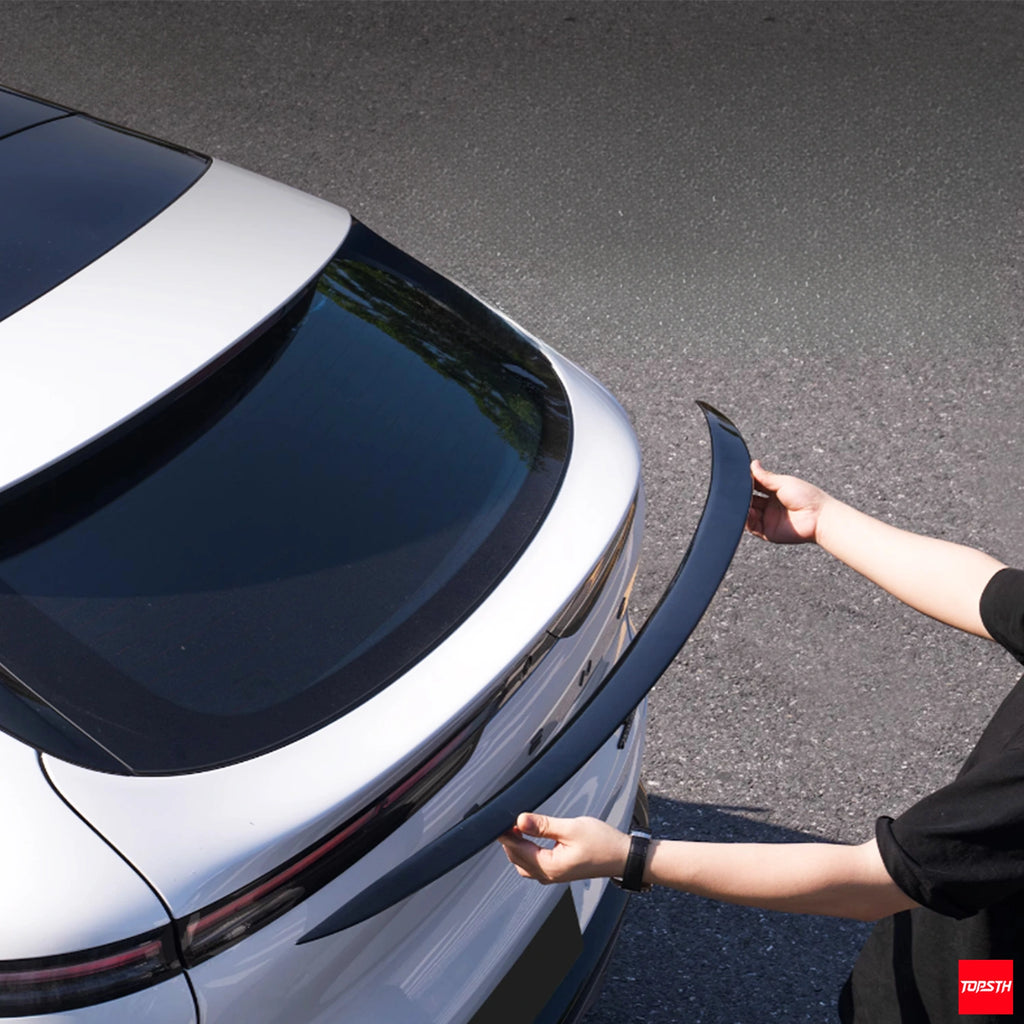 TOPSTH TP Style ABS Rear Spoiler for 2025+ XPeng G6, Side Profile.