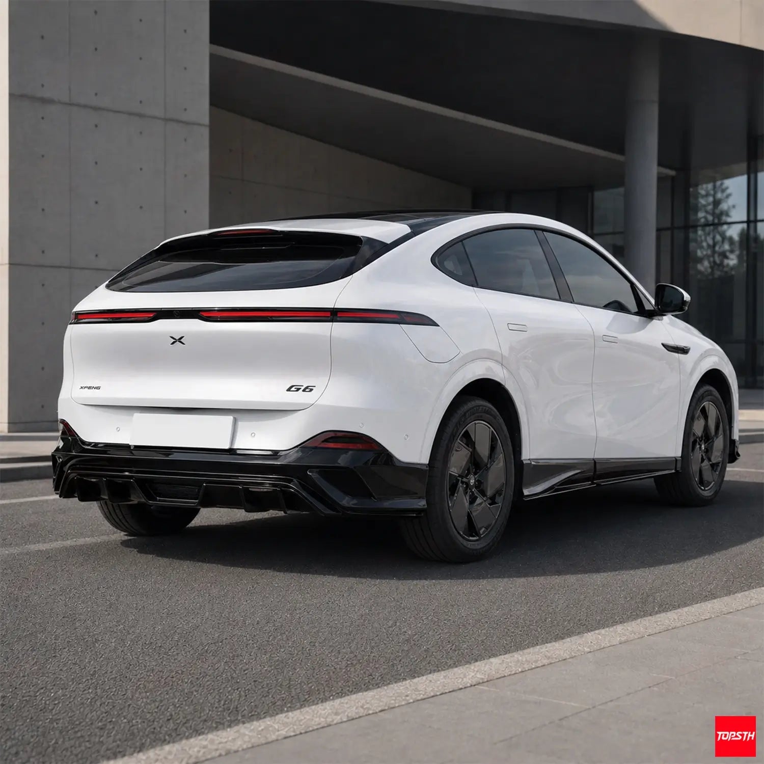 TOPSTH YG Style ABS Body Kit for 2025+ XPeng G6, Rear 3 Quarter View.