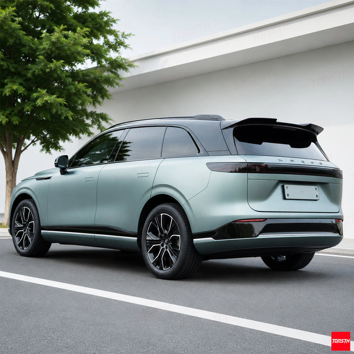 TOPSTH Performance Style ABS Rear Spoiler for 2025+ XPeng G9, Rear 3 Quarter View.
