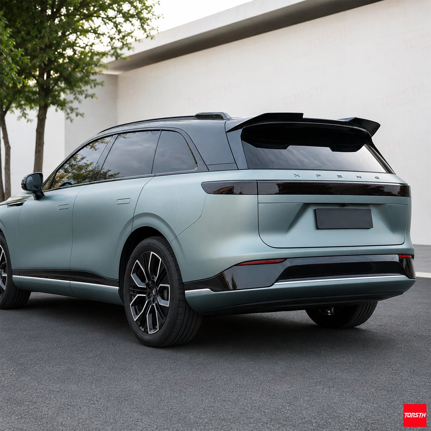 TOPSTH Performance Style ABS Rear Spoiler for 2025+ XPeng G9, Rear Spoiler Detail.