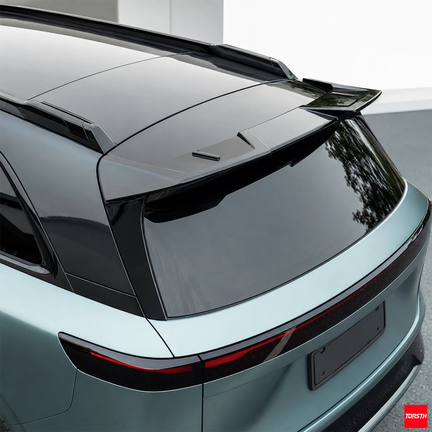 TOPSTH Performance Style ABS Rear Spoiler for 2025+ XPeng G9, White Background Parts.