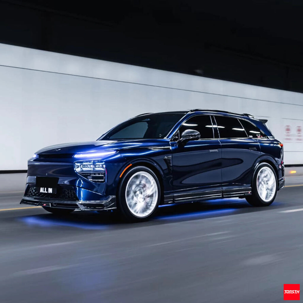 TOPSTH YG Style ABS Body Kit for 2025+ XPeng G9, Rear 3 Quarter View.