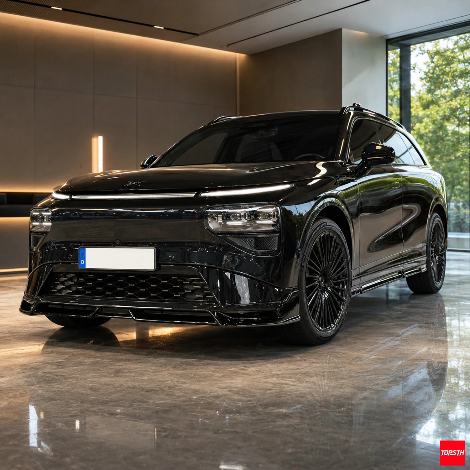 TOPSTH YG Style ABS Body Kit for 2025+ XPeng G9, Side Profile.