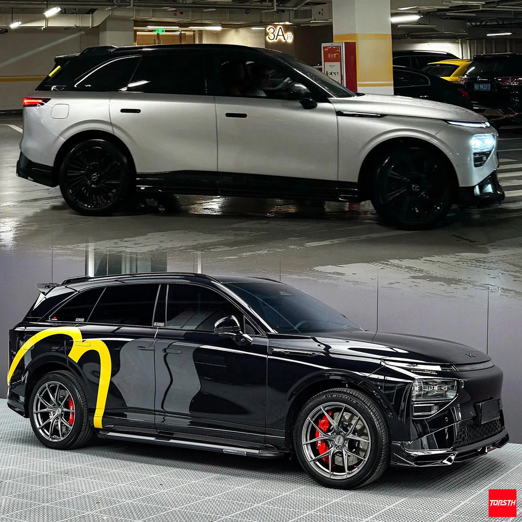 TOPSTH YG Style ABS Body Kit for 2025+ XPeng G9, Front 3 Quarter View.