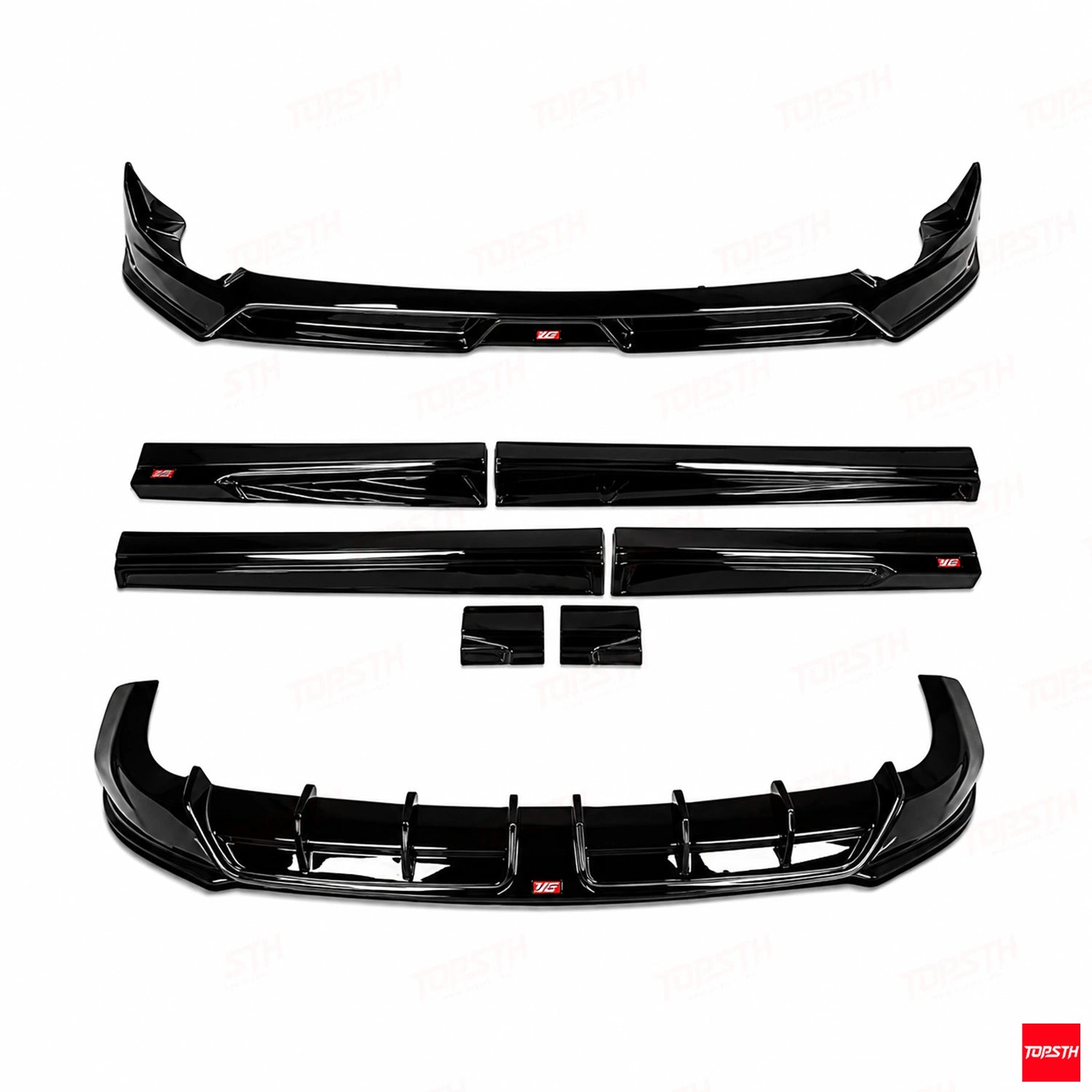 TOPSTH YG Style ABS Body Kit for 2025+ XPeng G9, Front 3 Quarter View.