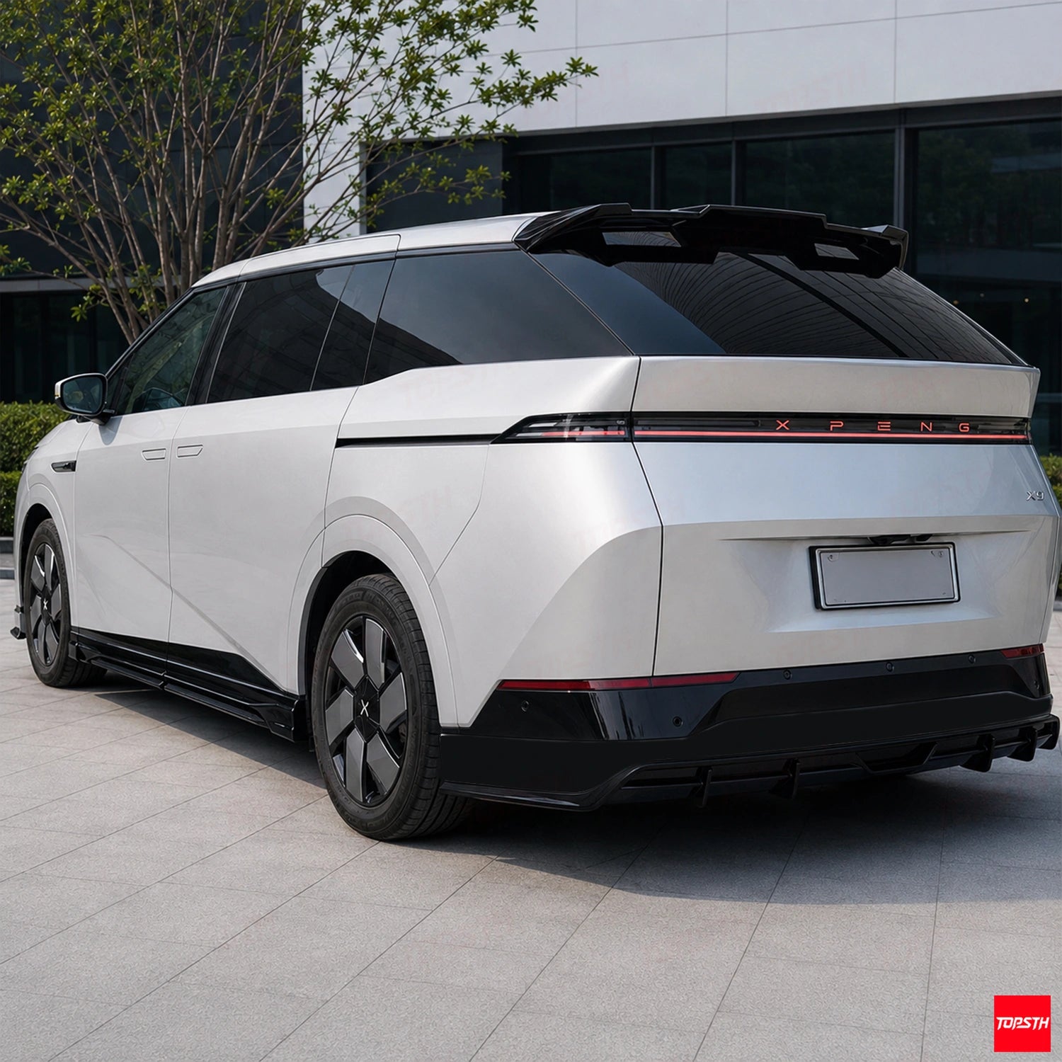 TOPSTH Interstellar YG Style ABS Body Kit for 2024 XPeng X9, White Background Parts.