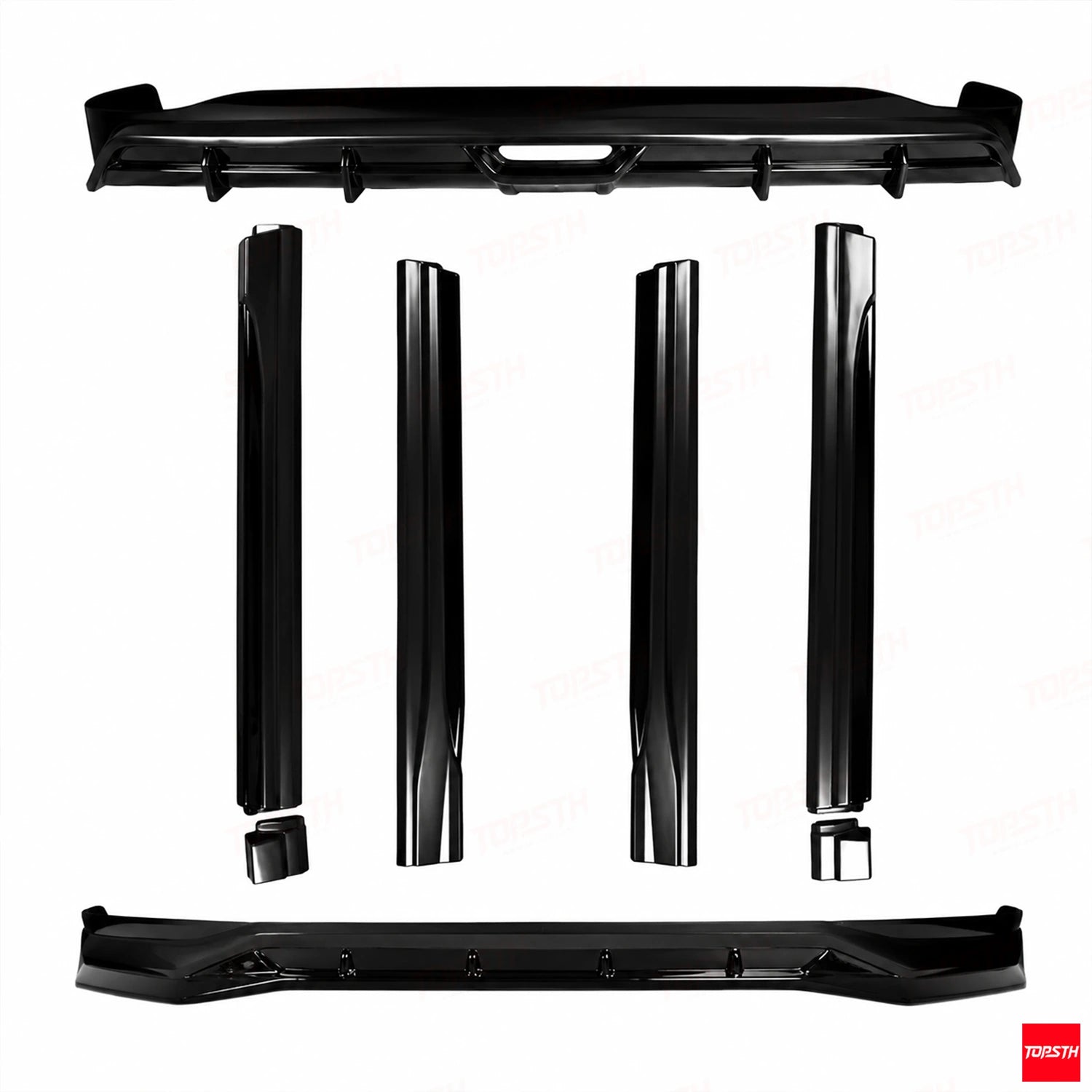 TOPSTH Interstellar YG Style ABS Body Kit for 2024 XPeng X9, Front 3 Quarter View.