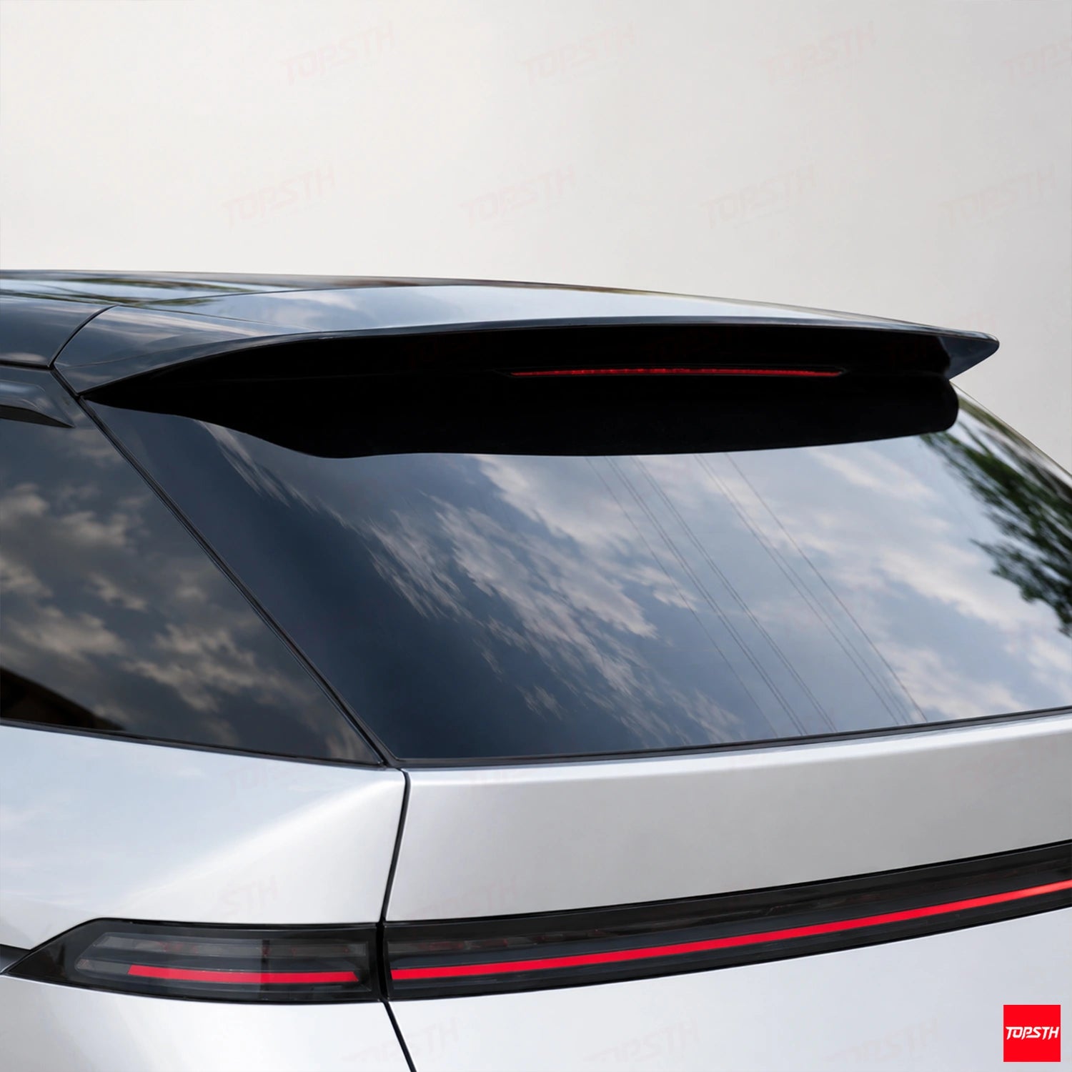 TOPSTH SP Style ABS Rear Spoiler for 2024+ XPeng X9, White Background Parts.