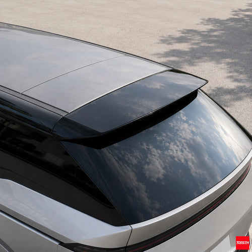 TOPSTH SP Style ABS Rear Spoiler for 2024+ XPeng X9, Rear 3 Quarter View.